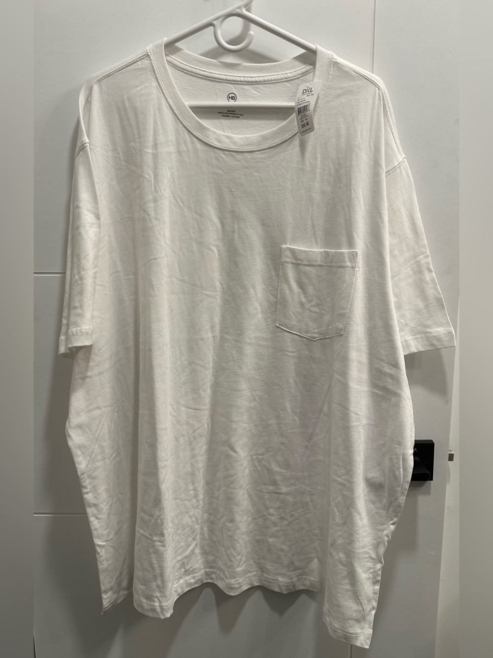 DXL HB Men’s 100% Cotton Pocket Tee Size 3XL New With Tags